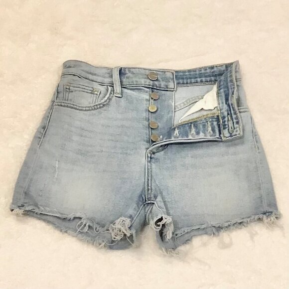 Joe’s Jeans 24 Kinsley High Rise 4” Denim Women’s Shorts Light Wash Distressed - Picture 11 of 11